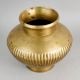 Handcrafted Brass Lota Ribbed Design Pooja Vessel