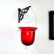 Red Glass Hanging Tealight Candle Holder