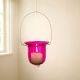 Pink Glass Hanging Tealight Candle Holder