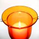 Amber Glass Hanging Tealight Candle Holder