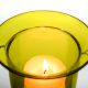 Yellow Glass Hanging Tealight Candle Holder