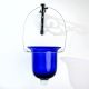 Blue Glass Hanging Tealight Candle Holder