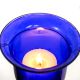 Blue Glass Hanging Tealight Candle Holder