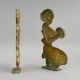 Handcrafted Brass Lady Figurines Pair Decorative Showpiece