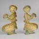 Handcrafted Brass Lady Figurines Pair Decorative Showpiece