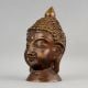 Handcrafted Brass Buddha Head Sculpture Decorative Idol