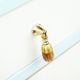 Natural Wooden Brass Drop Kitchen Cabinet Drawer Knob