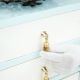 Natural Wooden Brass Drop Kitchen Cabinet Drawer Knob