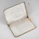 Vintage Silver Travel Map Cigarette Case with Route Engraving