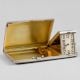 Vintage Sterling Silver Travel Clock Cigarette Case with Hallmark 925