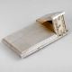 Vintage Sterling Silver Travel Clock Cigarette Case with Hallmark 925