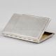 Vintage Sterling Silver Travel Clock Cigarette Case with Hallmark 925