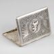 Vintage Engraved Silver Cigarette Case with Animal Motifs