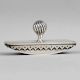 Vintage Hallmarked Silver Desk Blotter with Ribbed Knob