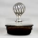 Vintage Hallmarked Silver Desk Blotter with Ribbed Knob