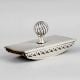 Vintage Hallmarked Silver Desk Blotter with Ribbed Knob