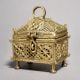 Vintage Handmade Brass Jewelry Box for Antique Collection Storage