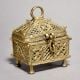 Vintage Handmade Brass Jewelry Box for Antique Collection Storage