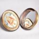 Vintage Handcrafted Brass and Glass Round Box for Decor
