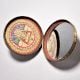 Handmade Brass and Glass Round Box in Rajasthani Art