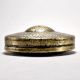 Handmade Rajasthani Art Brass and Glass Round Box for Decor