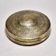 Handcrafted Brass and Glass Antique Finish Round Box for Collection