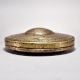 High-Quality Brass and Glass Round Box in Rajasthani Art