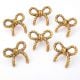 6 Pieces Handmade Gold Vintage Aluminium Bow Cabinet Knobs