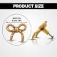 6 Pieces Handmade Gold Vintage Aluminium Bow Cabinet Knobs