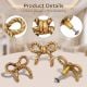 6 Pieces Handmade Gold Vintage Aluminium Bow Cabinet Knobs