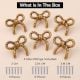 6 Pieces Handmade Gold Vintage Aluminium Bow Cabinet Knobs