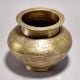 Handmade Holy Water Pot Made of Finest Brass for Havan