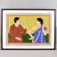 Bengali Couple in Conversation Painting by Lalu Prasad Shaw