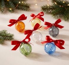 Multicolor Handcrafted Glass Christmas Ball Ornaments