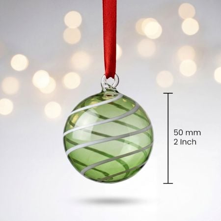 Multicolor Handmade Glass Christmas Ball Hanging Ornaments