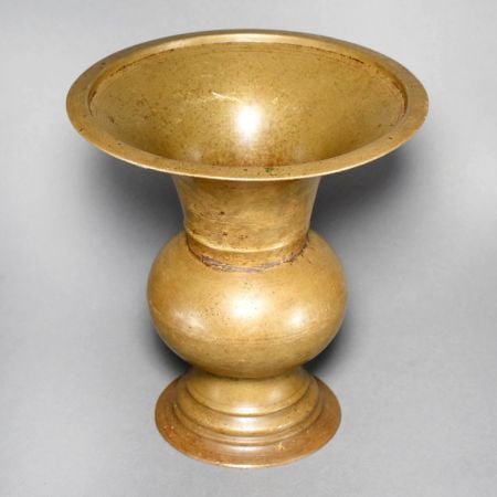 Vintage Handcrafted Brass Kolambi with Rounded Body
