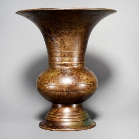Vintage Handcrafted Brass Padikkam Ritual Vessel