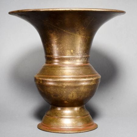 Vintage Handcrafted Brass Padikkam with Flared Rim