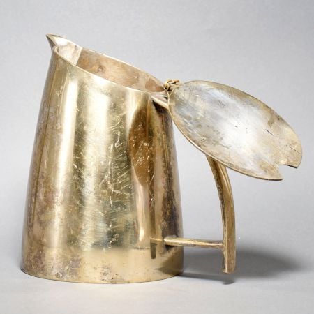 Vintage Handcrafted Brass Lidded Water Pitcher