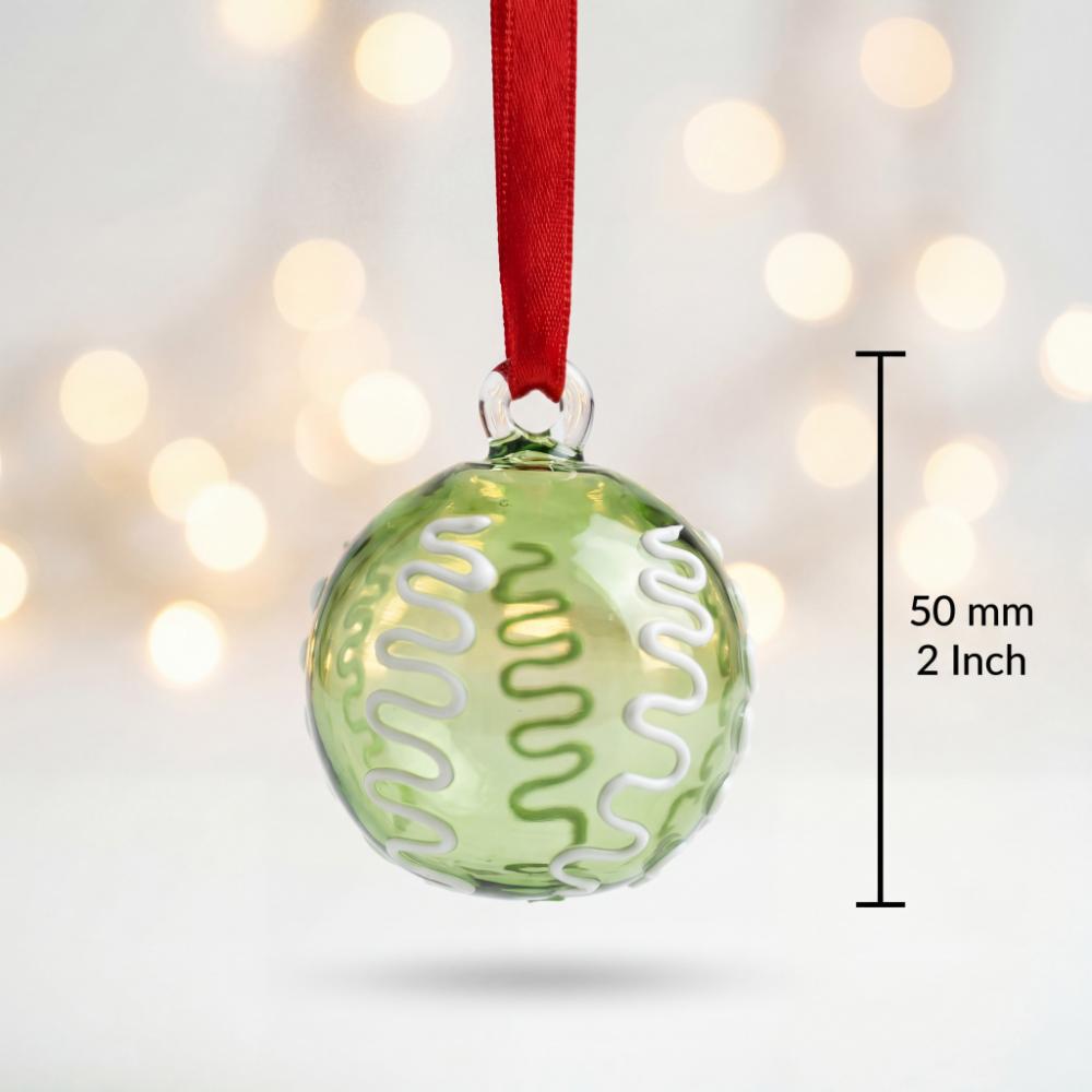 Multicolor Handcrafted Glass Christmas Ball Ornaments