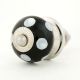 White Dotted Small Ceramic Wardrobe Knob