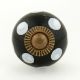 White Dotted Small Ceramic Wardrobe Knob