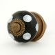 White Dotted Small Ceramic Wardrobe Knob