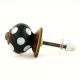 White Dotted Small Ceramic Wardrobe Knob