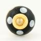 White Dotted Small Ceramic Wardrobe Knob
