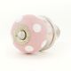Pink Polka Dotted Small Ceramic Cabinet Knobs