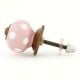 Pink Polka Dotted Small Ceramic Cabinet Knobs