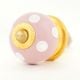 Pink Polka Dotted Small Ceramic Cabinet Knobs