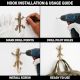Golden Brass Lizard Wall Hook