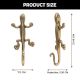 Golden Brass Lizard Wall Hook